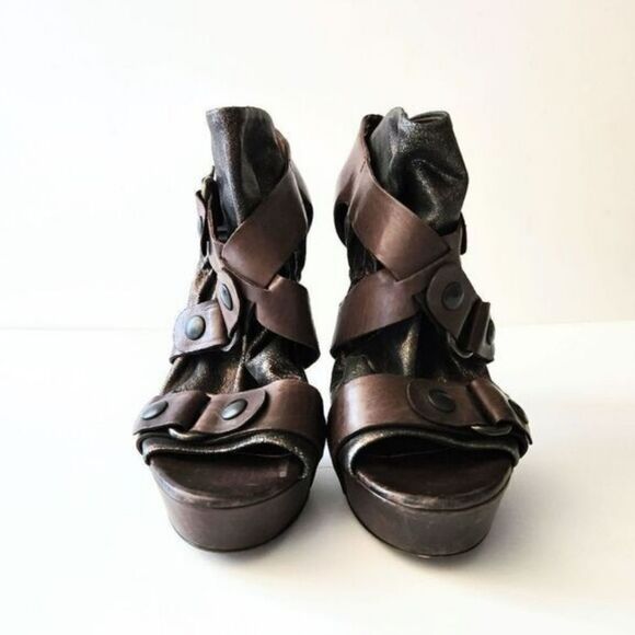 Vera Wang Lavender Greta Rocker Open Toe Platform Stiletto Bootie, US 6 … - Picture 2 of 7